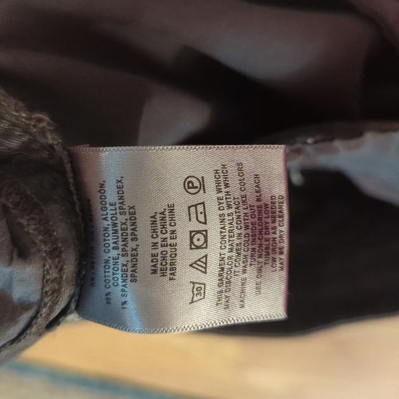 Anthropologie Relaxed Chino Size 27 Dark Brown Side Stripe Stretch - Picture 4 of 4